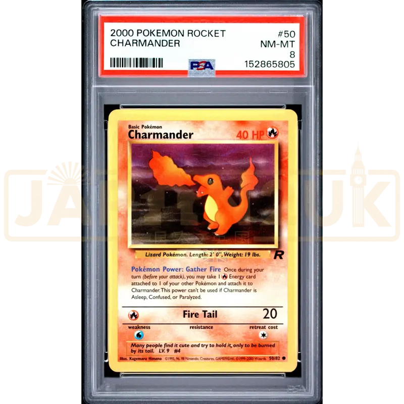 Pokemon Charmander Team Rocket 50/82 English Graded Card PSA 8 #152865805