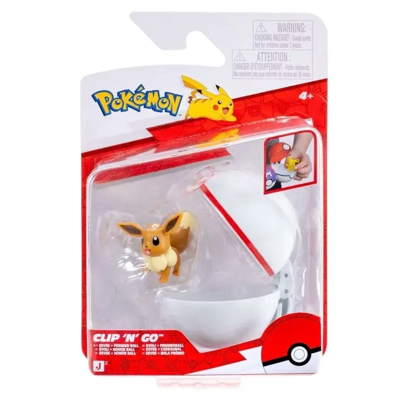 Pokémon Clip 'N' Go Eevee  Premier Ball Figure Set