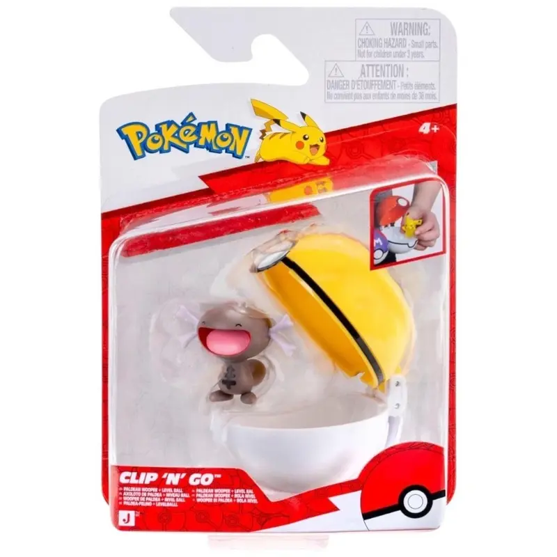 Pokémon Clip 'N' Go Paldean Wooper & Level Ball Figure Set