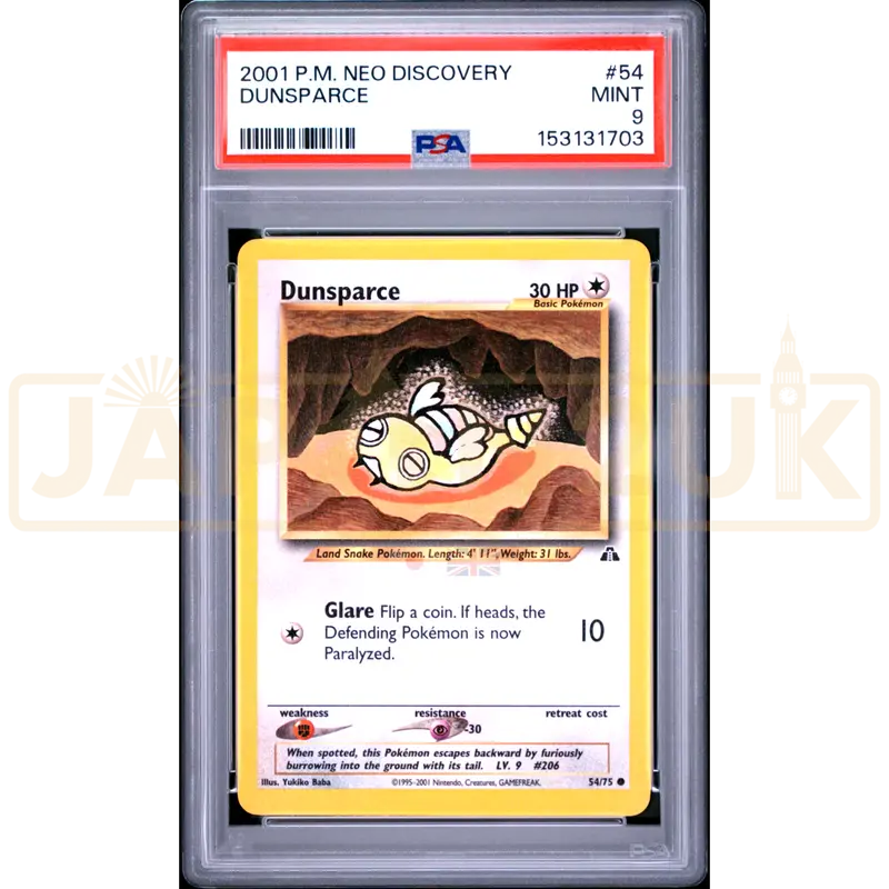 Pokemon Dunsparce Neo Discovery 54/75 English Graded Card PSA 9 #153131703