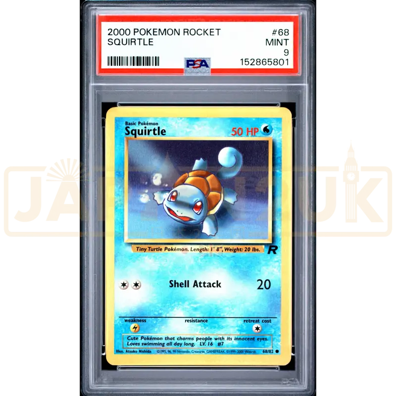 Pokemon Squirtle Team Rocket 68/82 English Graded Card PSA 9 #152865801