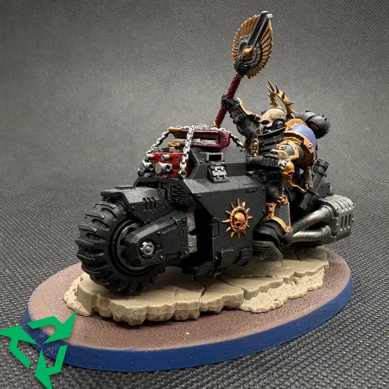 Preloved Space Marine Chaplain on Bike