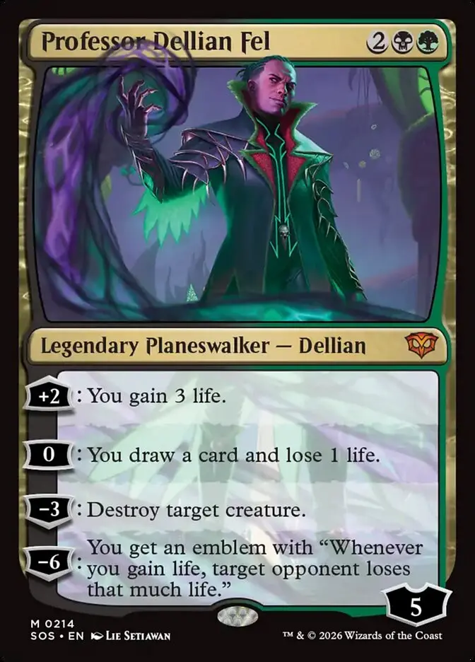 Professor Dellian Fel Secrets of Strixhaven #214