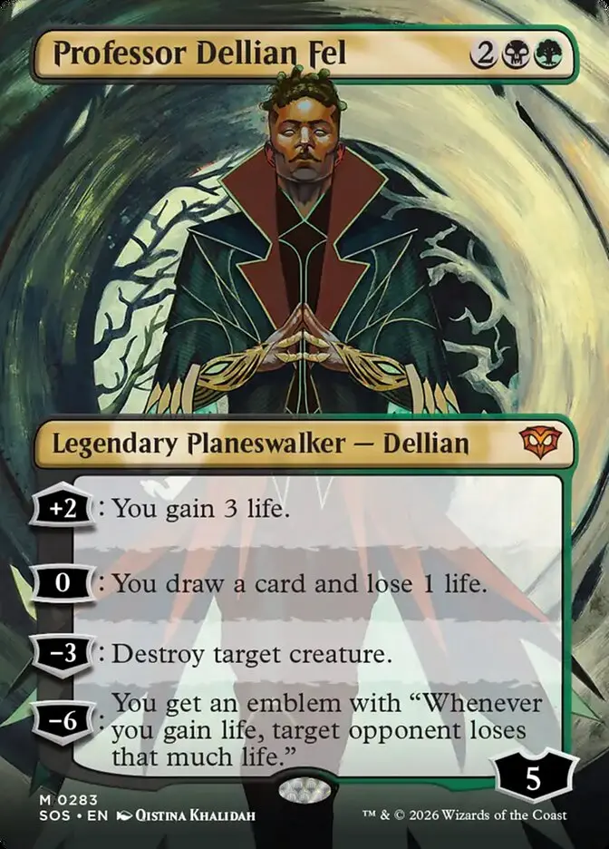 Professor Dellian Fel Secrets of Strixhaven Borderless #283