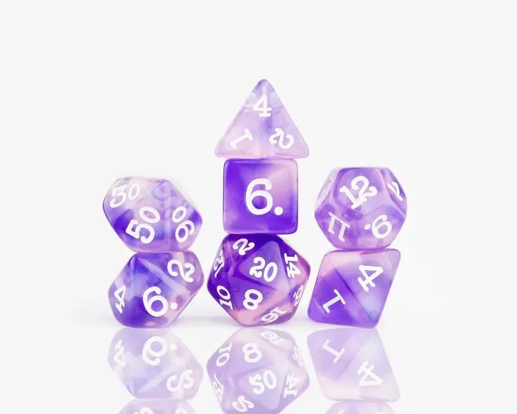 Purple Glaze Poly Set - Sirius Dice