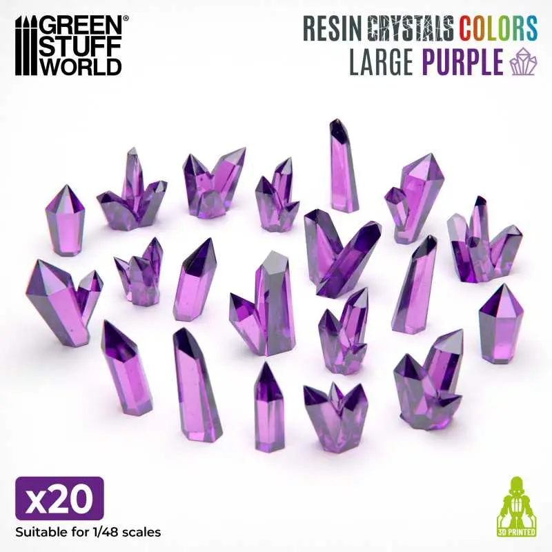 Purple Large Resin Crystals - Green Stuff World