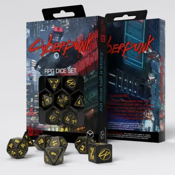 Q-Workshop Cyberpunk Red Dice Set Wet Work (poly 7 set)