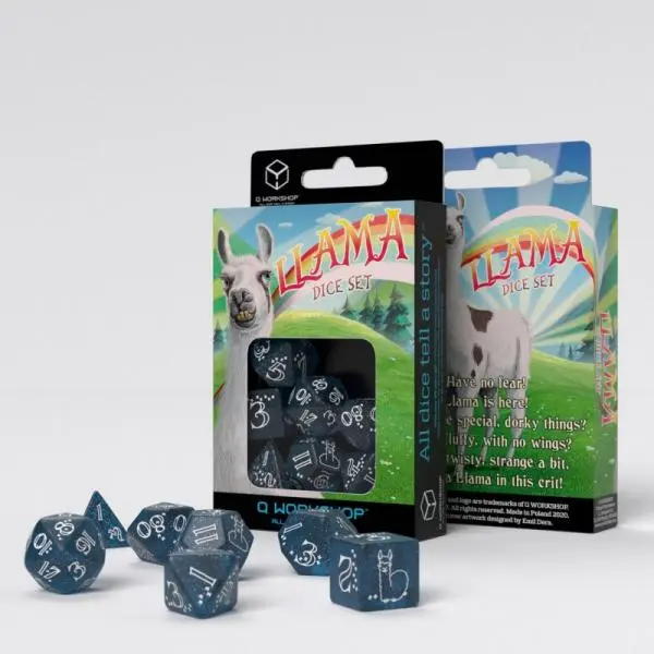 Q-Workshop Shimmering Llama Dice Set