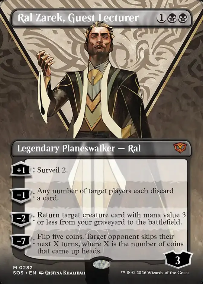 Ral Zarek, Guest Lecturer Secrets of Strixhaven Borderless #282