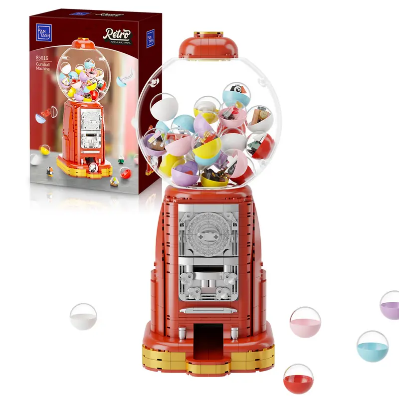 Retro Gumball Machine Interactive Brick Building Set - Pantasy