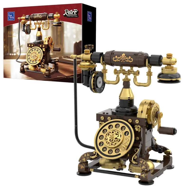 Retro Rotary Telephone Brick Building Set - Pantasy