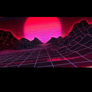 Retrowave Mountains Playmat - 1UP