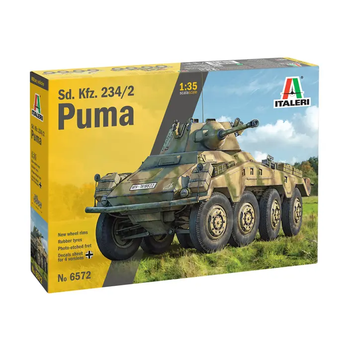 Sd. Kfz. 234/2 Puma German Tank Italeri 1/35 Scale Model