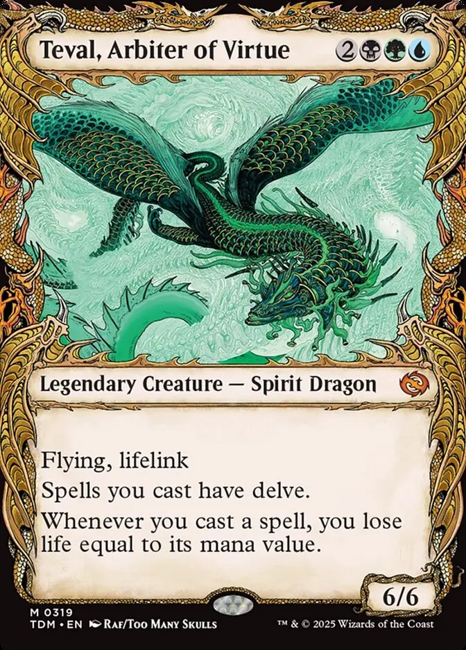 Showcase Teval, Arbiter of Virtue Tarkir Dragonstorm #319