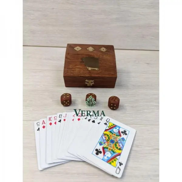 SINGLE CARD & DICE BOX 10X8CM