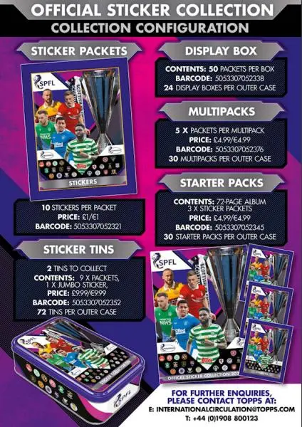 SPFL 2021/22 Sticker Packets