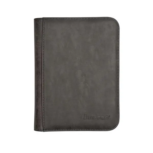 Suede Collection Zippered 4-Pocket Premium PRO-Binder - Jet [ Pre-order ]
