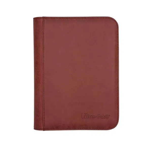 Suede Collection Zippered 4-Pocket Premium PRO-Binder - Ruby