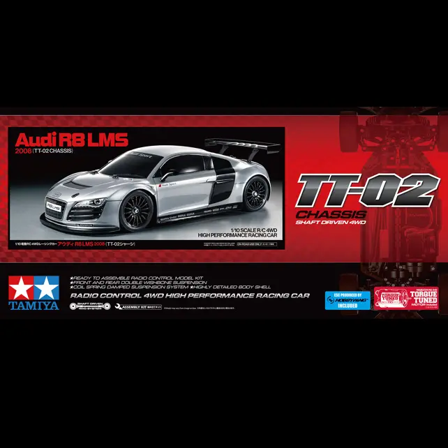 Tamiya Audi R8 LMS 2008 (TT-02) β 1/10 Scale R/C Model