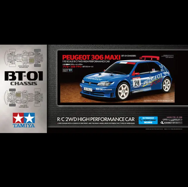 Tamiya Peugeot 306 Maxi (BT-01) –  R/C Model Assembly Kit