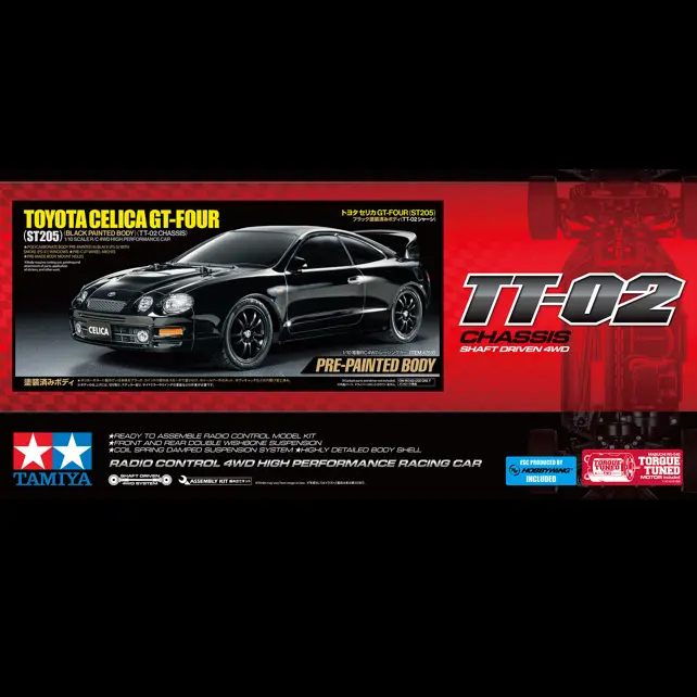 Tamiya Toyota Celica GT-Four ST205 Black – 1/10 Scale R/C Model