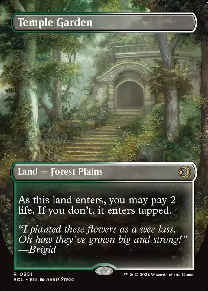 Temple Garden // Temple Garden Borderless Reversible Lorwyn Eclipsed #351