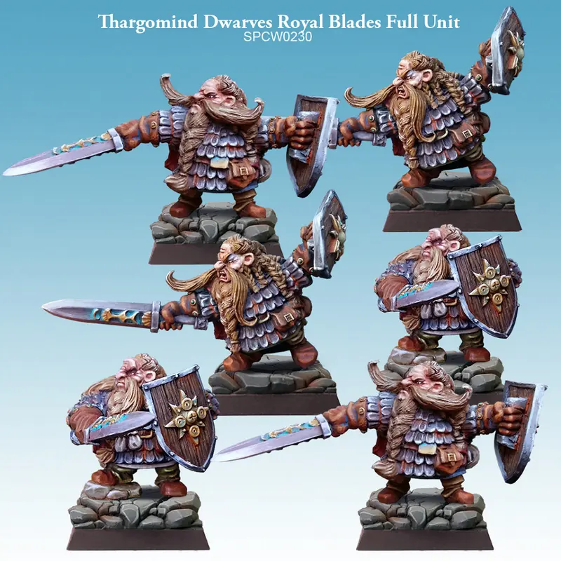 Thargomind Dwarves Royal Blades Full Unit - SpellCrow - SPCW0230