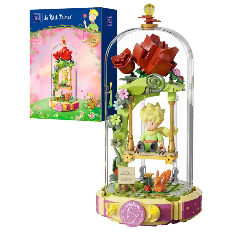 The Little Prince Rose Swing Display Model Brick Building Set - Pantasy