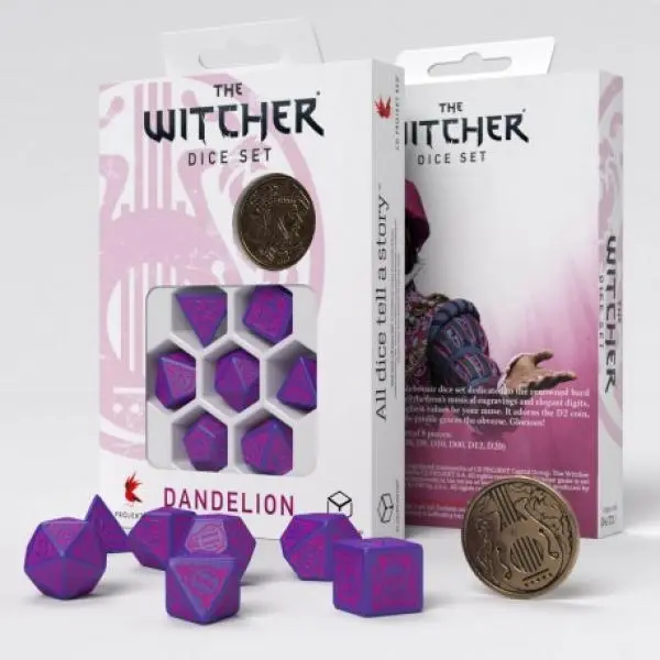 The Witcher Dice Set Dandelion Conqueros of Hearts