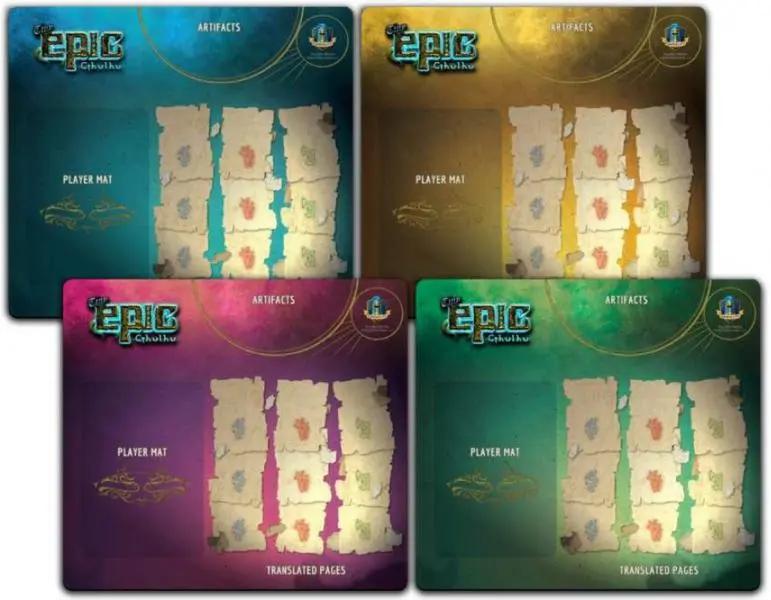 Tiny Epic Cthulhu 4 Pack Player Mats