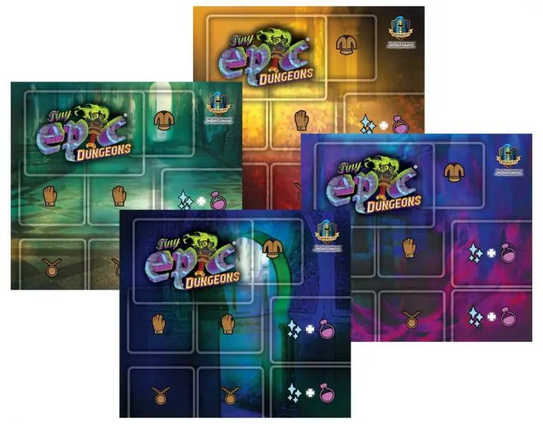 Tiny Epic Dungeons 4 Pack Player Game Mats
