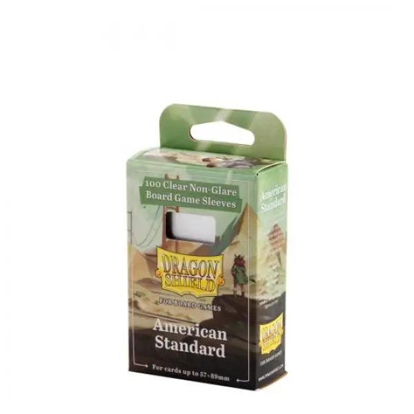 UNIT Dragon Shield 100 Clear Non-Glare Board Game Sleeves - American Standard