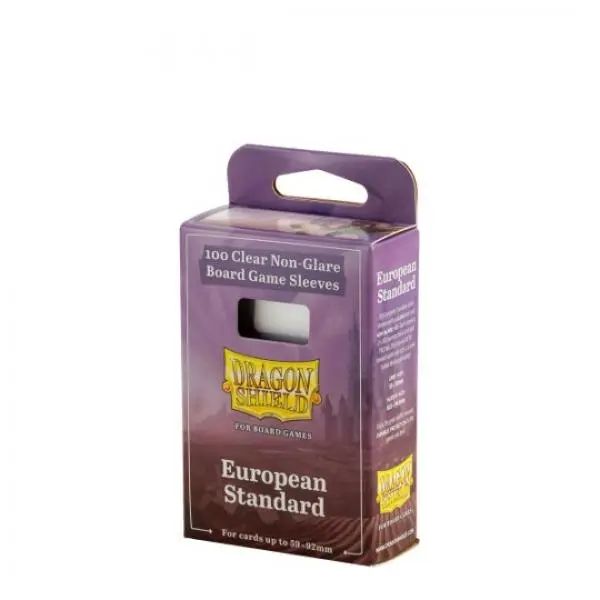 UNIT Dragon Shield 100 Clear Non-Glare Board Game Sleeves - European Standard
