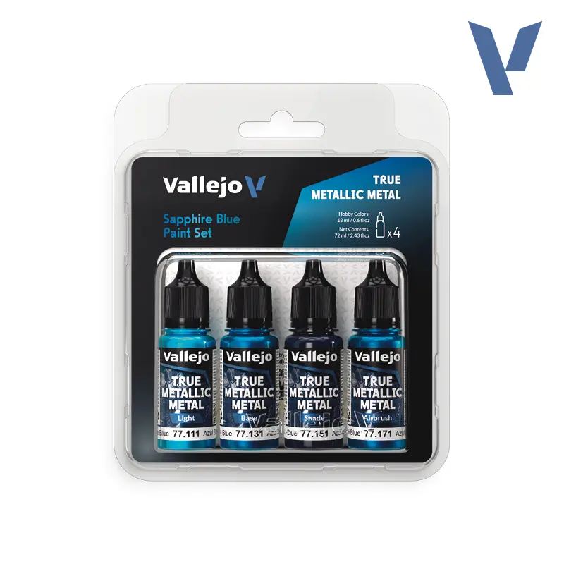 Vallejo Sapphire Blue True Metallic Metal Paint Set