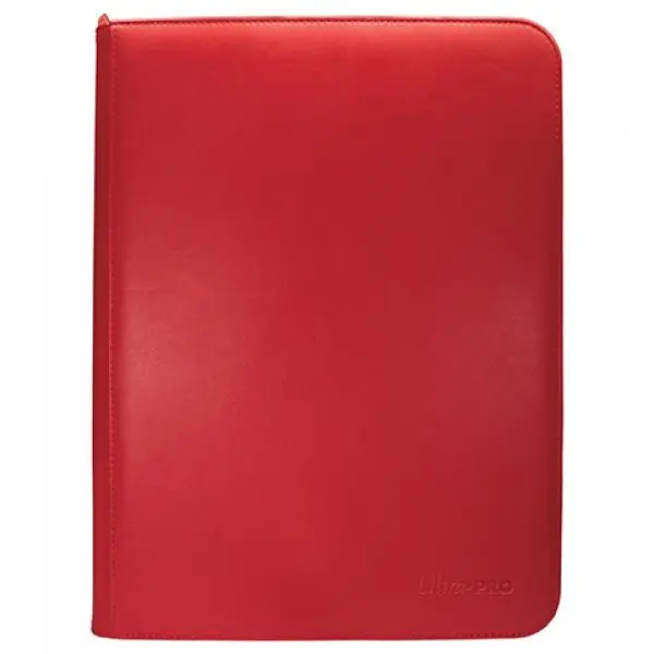 Vivid 9-Pocket Zippered PRO-Binder - Red