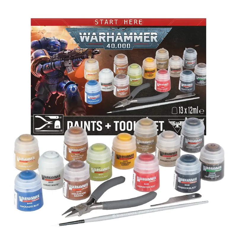 Warhammer 40k Paints & Tools Set