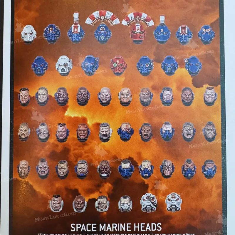 Warhammer 40k Space Marine Heads