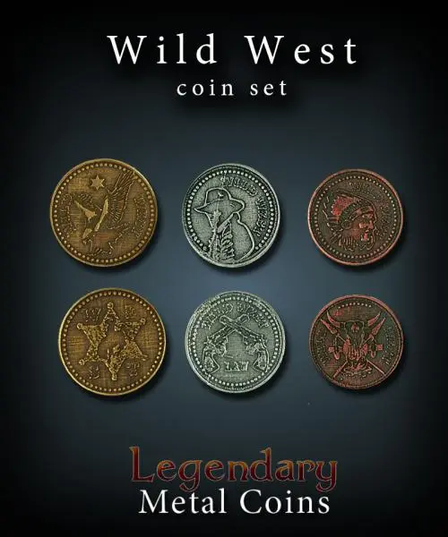 Wild West Coin Set Legendary Metal Coins