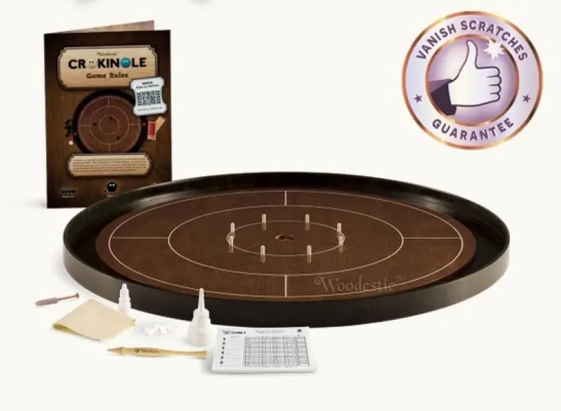 Woodestic Crokinole Tournament Basic Set (Walnut/Ebony)