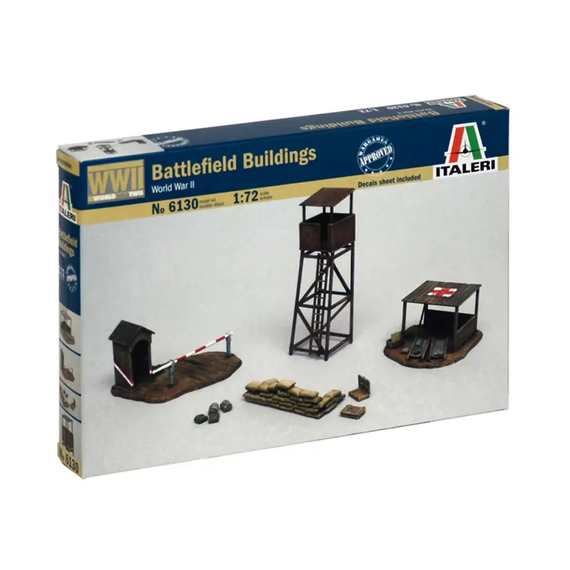 WWII Battlefield Buildings 1/72 Scale Scenery