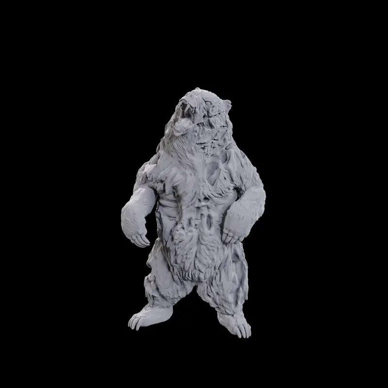Zombie Grizzly Bear - Wizkids Deep Cuts Miniatures