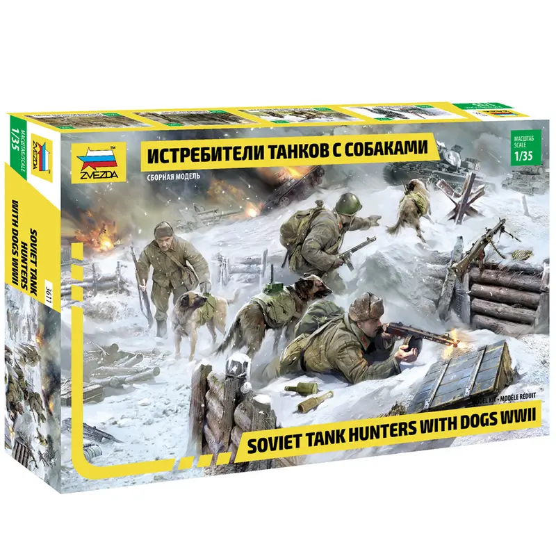 Zvezda Soviet Tank Hunters with Dogs WW2 | 1